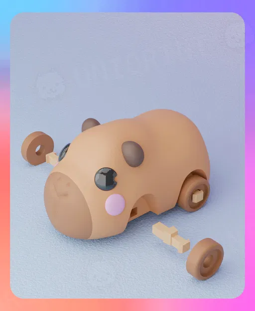 Móc khóa Xe Bus Capybara cử động được (Các bộ phận rời) - Image 2