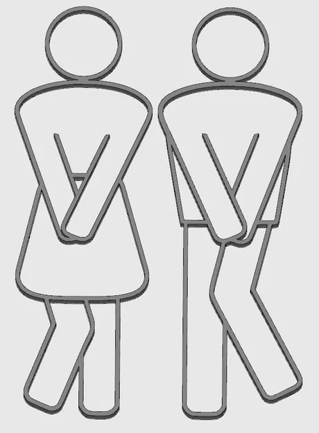 Mẫu biển báo nhà vệ sinh (Toilet door sign) in 3D tinh tế - Image 1