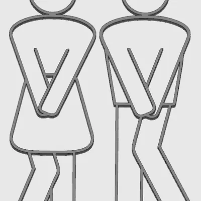 Mẫu biển báo nhà vệ sinh (Toilet door sign) in 3D tinh tế