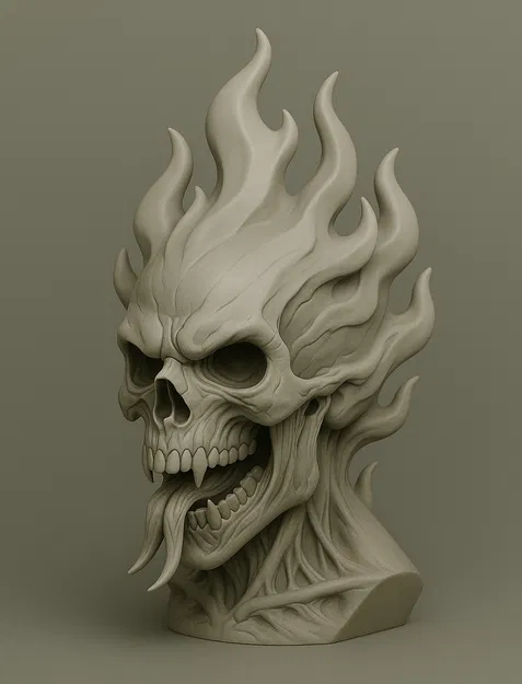 Mô hình 3D đầu lâu ma quái (Ghost Skull) đầy ấn tượng - Image 1