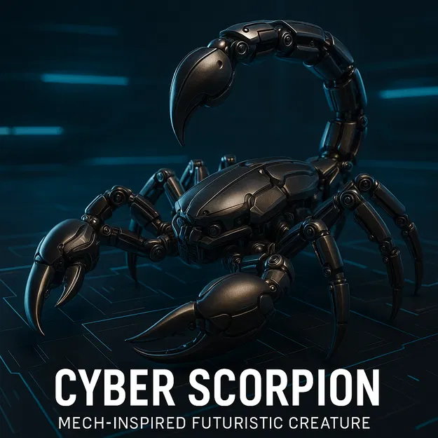 Cyber Scorpion - Mô hình sinh vật cơ khí phong cách tương lai - Image 1