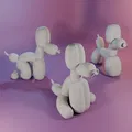 Mô hình 3D Chú cún bong bóng (Balloon puppy) trang trí dễ thương - Thumbnail 1