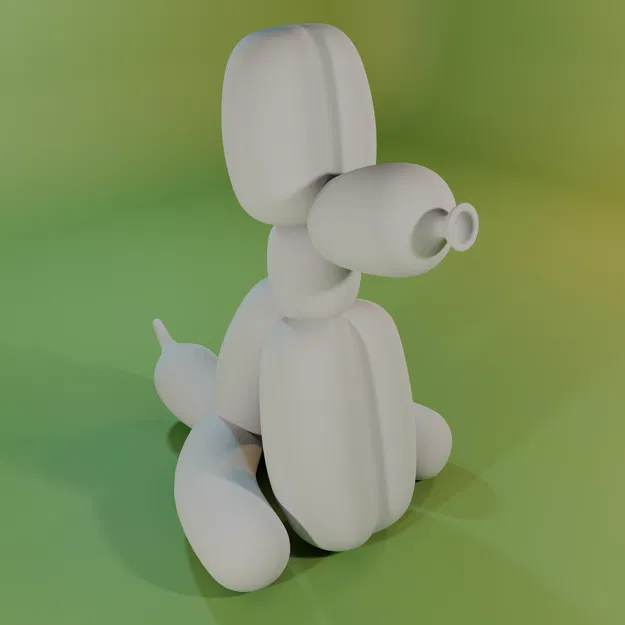 Mô hình 3D Chú cún bong bóng (Balloon puppy) trang trí dễ thương - Image 2