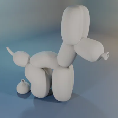 Mô hình 3D Chú cún bong bóng (Balloon puppy) trang trí dễ thương