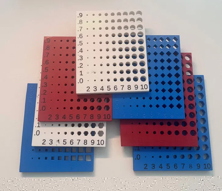 Tấm Thước Đo Đường Kính Lỗ Tham Số (Parametric Hole Diameter Gauge Plate) - Image 1