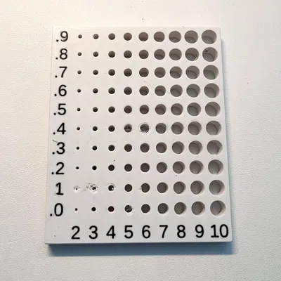 Tấm Thước Đo Đường Kính Lỗ Tham Số (Parametric Hole Diameter Gauge Plate)