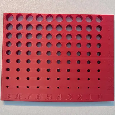 Tấm Thước Đo Đường Kính Lỗ Tham Số (Parametric Hole Diameter Gauge Plate)