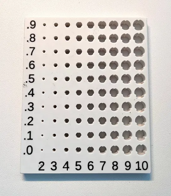 Tấm Thước Đo Đường Kính Lỗ Tham Số (Parametric Hole Diameter Gauge Plate) - Image 7