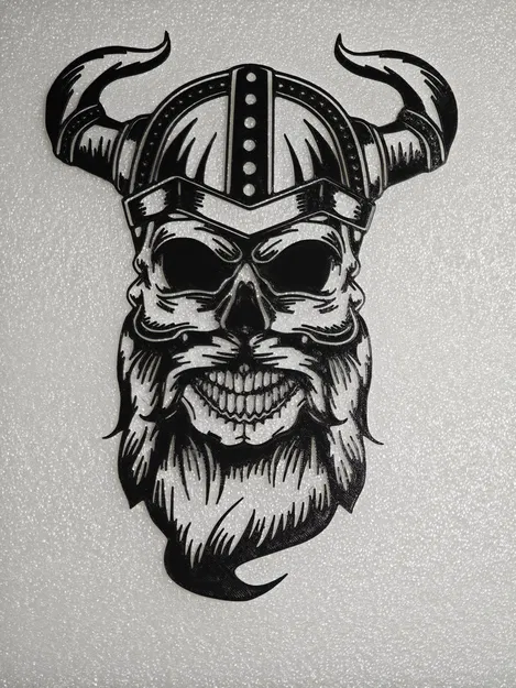 Tranh treo tường chiến binh Viking đội mũ sừng - Image 1