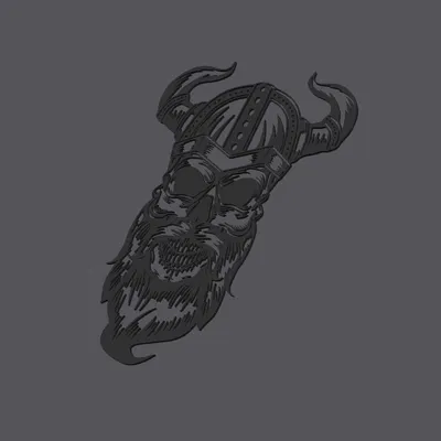 Tranh treo tường chiến binh Viking đội mũ sừng