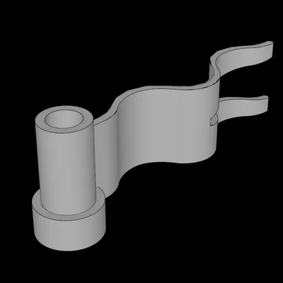 Mô hình cờ trang trí 4x1 tương thích Lego (4495a.dat) in 3D