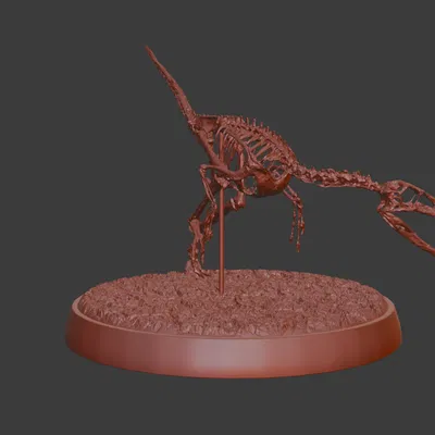 Mô hình 3D bộ xương hóa thạch Velociraptor trang trí bàn làm việc