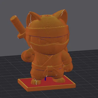Mô hình 3D mèo ninja - Shadow Meow-sassin