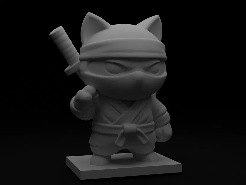 Mô hình 3D mèo ninja - Shadow Meow-sassin - Image 3