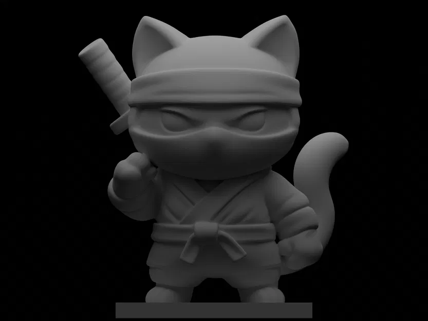Mô hình 3D mèo ninja - Shadow Meow-sassin - Image 4