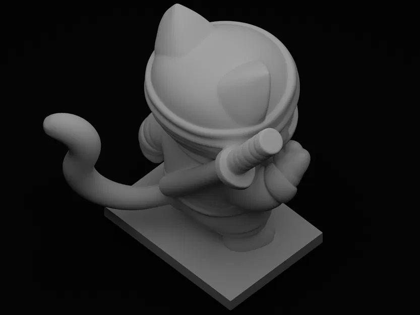 Mô hình 3D mèo ninja - Shadow Meow-sassin - Image 5