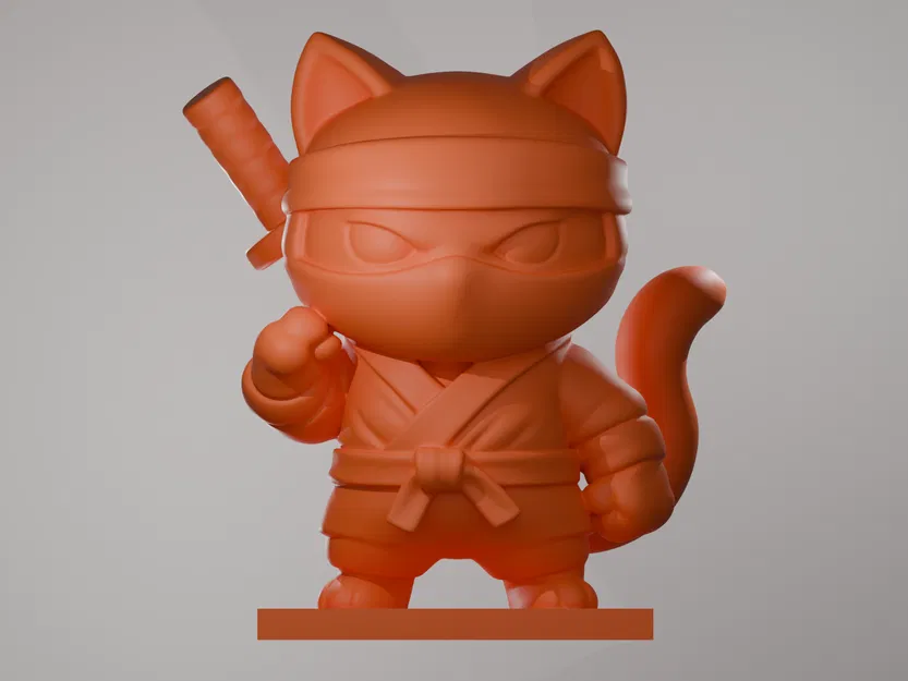 Mô hình 3D mèo ninja - Shadow Meow-sassin - Image 6
