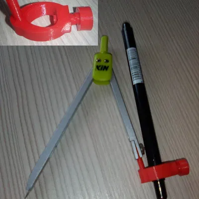 Đầu kẹp bút đa năng cho compa: Marker compass adapter