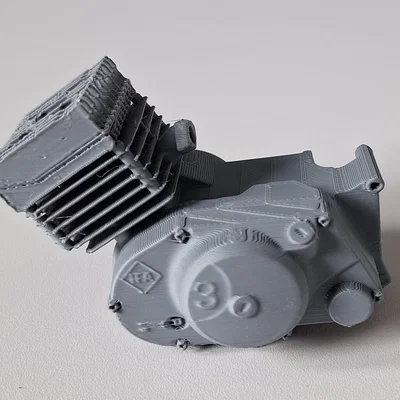 Mô hình động cơ xe máy Simson S51 in 3D chi tiết