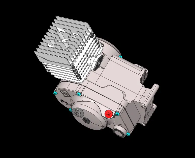 Mô hình động cơ xe máy Simson S51 in 3D chi tiết - Image 10