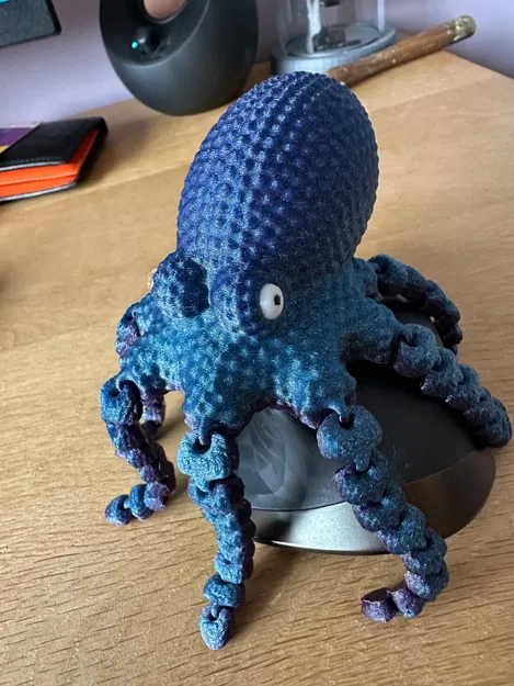 Bạch tuộc khớp nối linh hoạt với bề mặt vân nổi chi tiết (3D Model) - Image 2