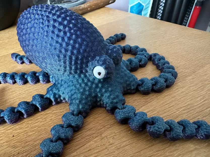 Bạch tuộc khớp nối linh hoạt với bề mặt vân nổi chi tiết (3D Model) - Image 3