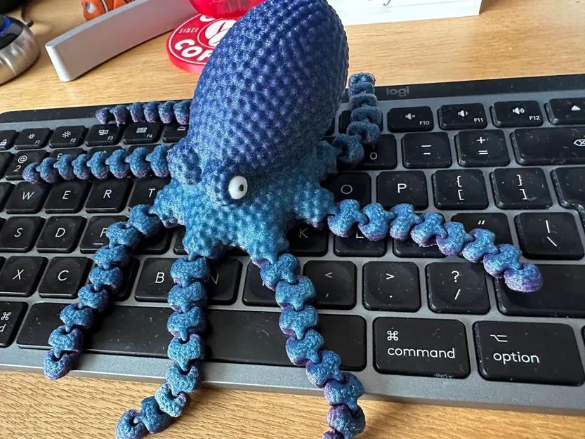 Bạch tuộc khớp nối linh hoạt với bề mặt vân nổi chi tiết (3D Model) - Image 4