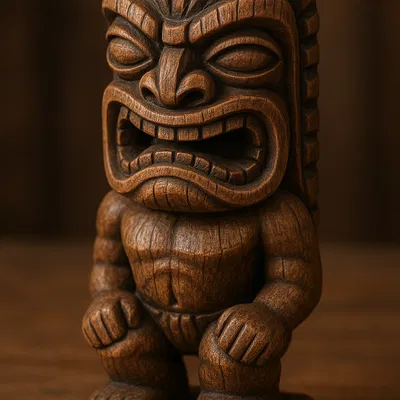 Tượng Tiki phong cách Hawaii truyền thống - Mô hình in 3D cực chất