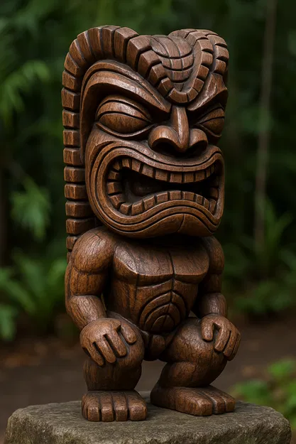 Tượng Tiki Hawaii truyền thống - Mô hình trang trí độc đáo cho không gian - Image 1