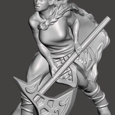 Mô hình nữ chiến binh Barbarian Tiefling ấn tượng cho D&D