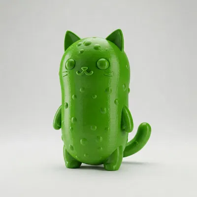 Mô hình 3D Pickle Cat: Chú mèo dưa chuột dễ thương và độc đáo