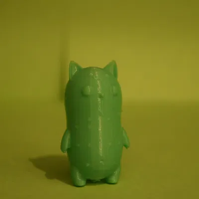 Mô hình 3D Pickle Cat: Chú mèo dưa chuột dễ thương và độc đáo