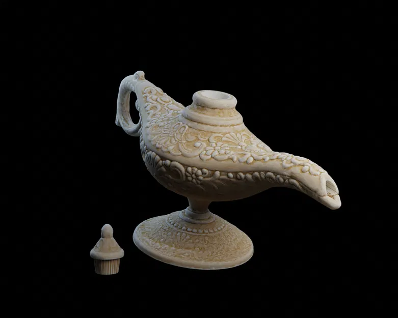 Mô hình 3D Đèn thần ma thuật Genie in a Lamp - Đồ trang trí độc đáo - Image 2