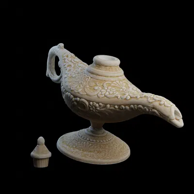 Mô hình 3D Đèn thần ma thuật Genie in a Lamp - Đồ trang trí độc đáo