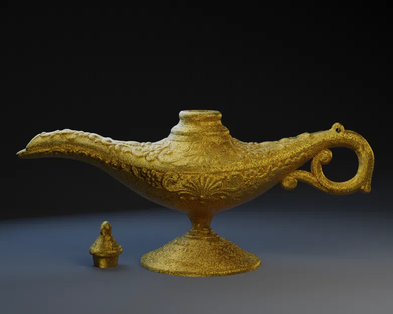 Mô hình 3D Đèn thần ma thuật Genie in a Lamp - Đồ trang trí độc đáo - Image 3