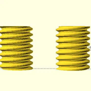 Tạo ren tham số trong OpenSCAD