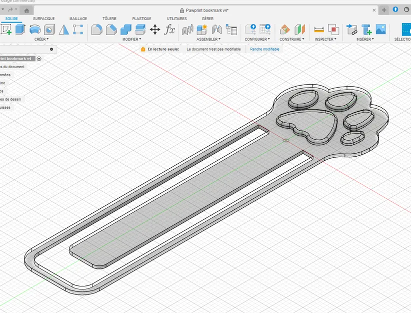Thẻ đánh dấu trang sách hình chân mèo in 3D xinh xắn - Image 1