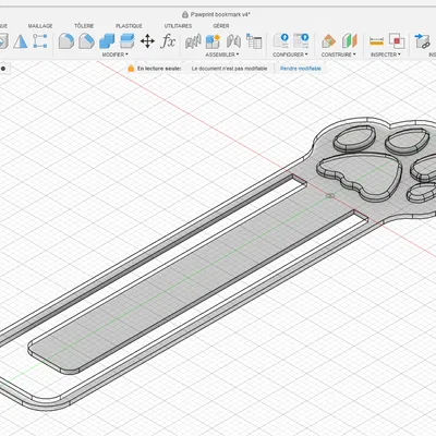 Thẻ đánh dấu trang sách hình chân mèo in 3D xinh xắn