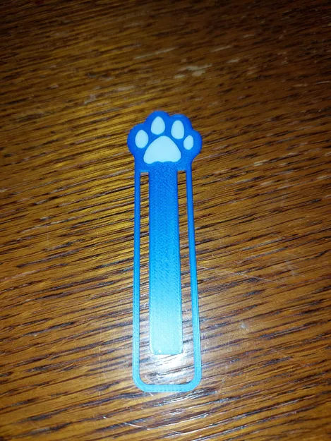 Thẻ đánh dấu trang sách hình chân mèo in 3D xinh xắn - Image 2