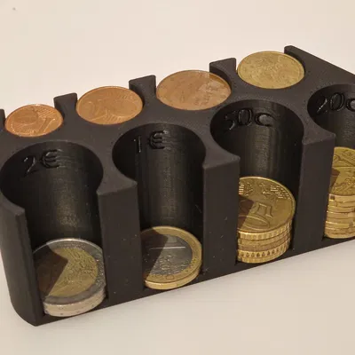 Khay phân loại tiền xu Euro - Dụng cụ sắp xếp tiền xu tiện lợi