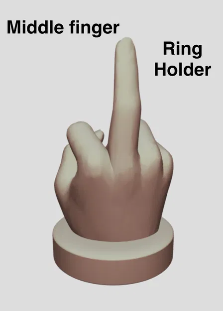 Giá đỡ nhẫn hình ngón giữa cực chất - Image 1