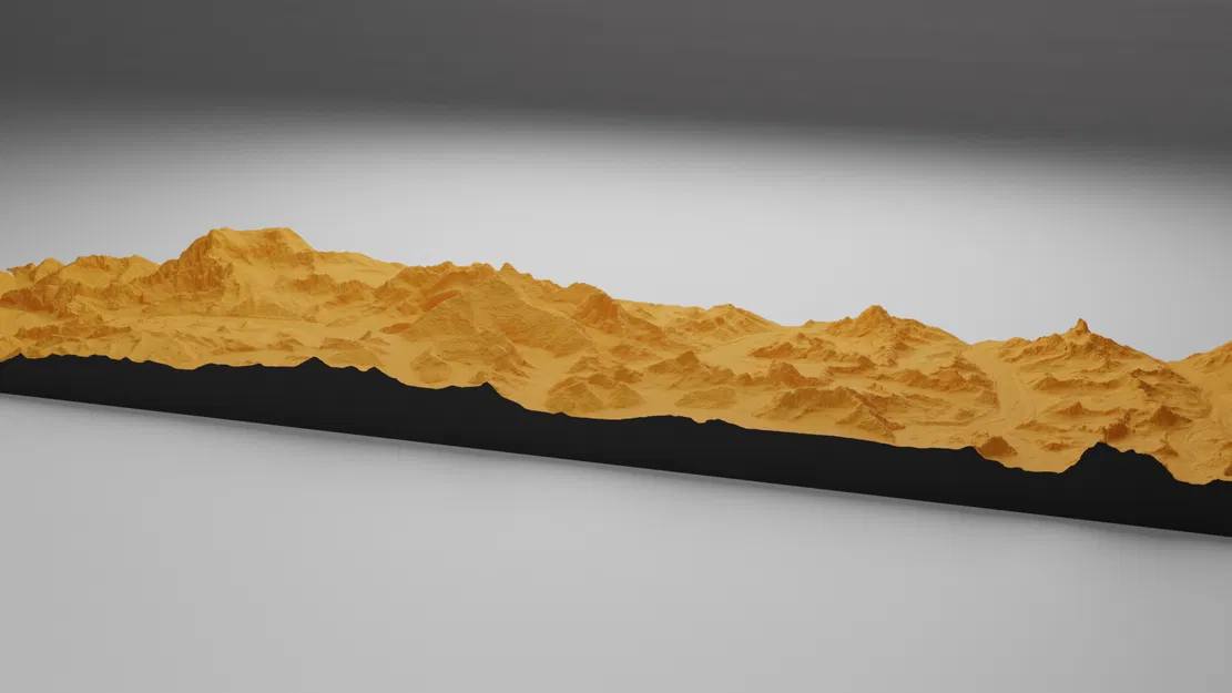 Mô hình địa hình 3D đỉnh Everest và cảnh quan dãy Himalaya bao quanh - Image 3