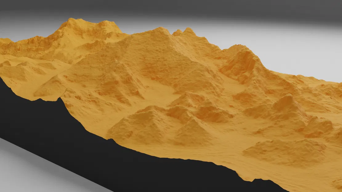 Mô hình địa hình 3D đỉnh Everest và cảnh quan dãy Himalaya bao quanh - Image 4