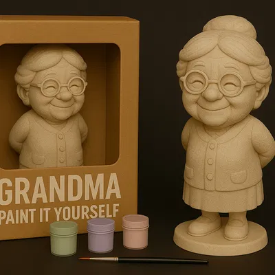 Mô hình Bà – Tự tay tô màu (Paint-It-Yourself)