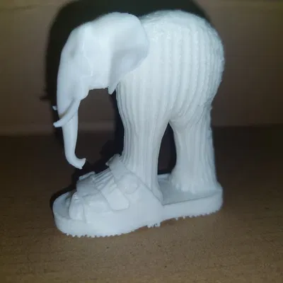 Mô hình tượng voi đi dép Lirilì Larilà 3D ấn tượng