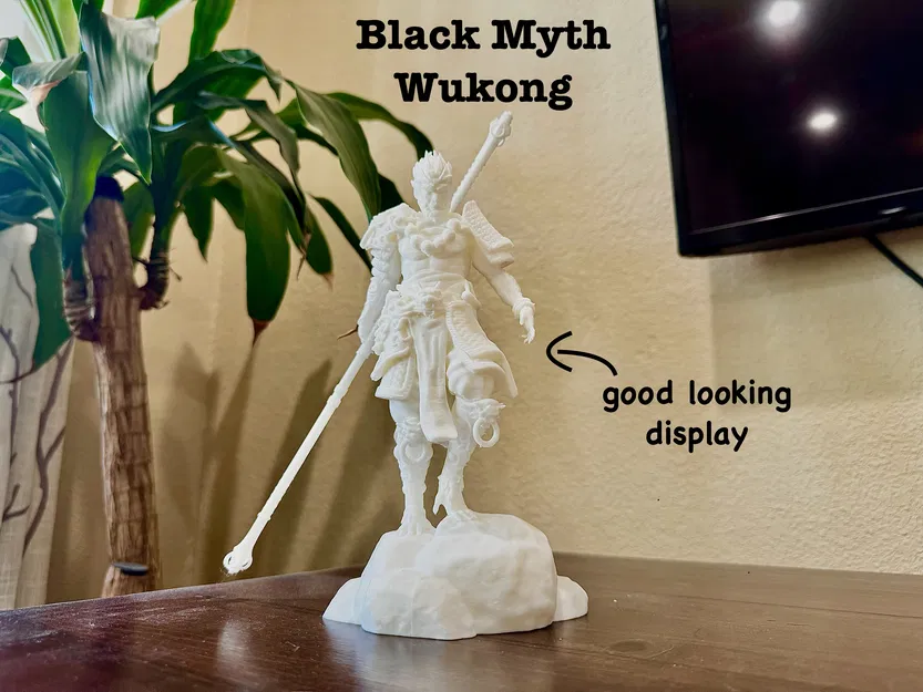 Mô hình 3D Black Myth Wukong: Tôn Ngộ Không oai vệ cho góc trưng bày - Image 1