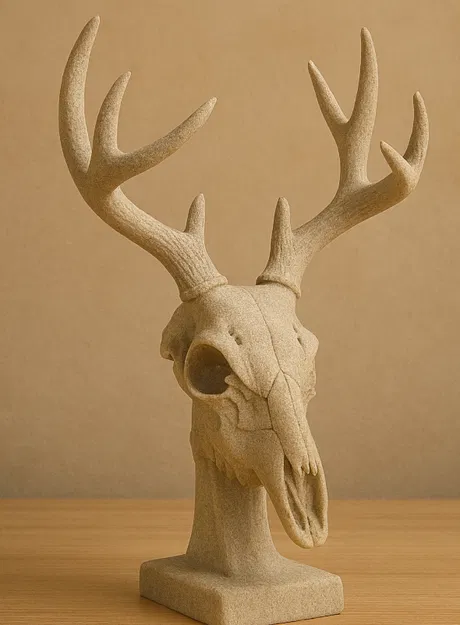 Tác phẩm điêu khắc đầu hươu – Mô hình trang trí in 3D lấy cảm hứng từ thiên nhiên - Image 1