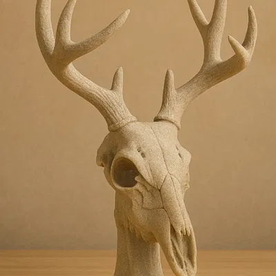 Tác phẩm điêu khắc đầu hươu – Mô hình trang trí in 3D lấy cảm hứng từ thiên nhiên