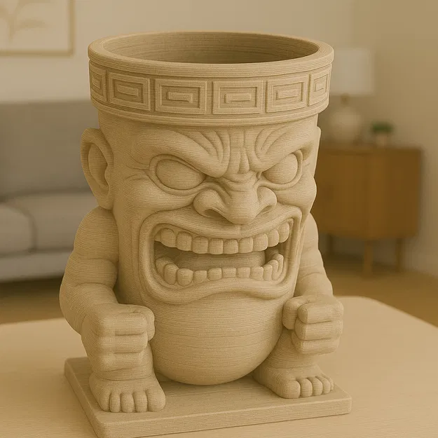 Chậu trồng cây phong cách Tiki – Mô hình in 3D độc đáo - Image 2