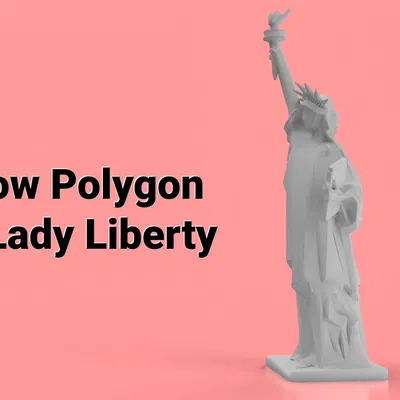 Tượng Nữ thần Tự do phong cách Low Poly